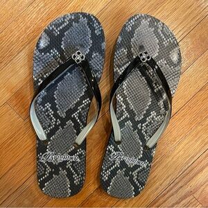 Brighton Black and Gray Snake Print Sandals. Women’s Size 9